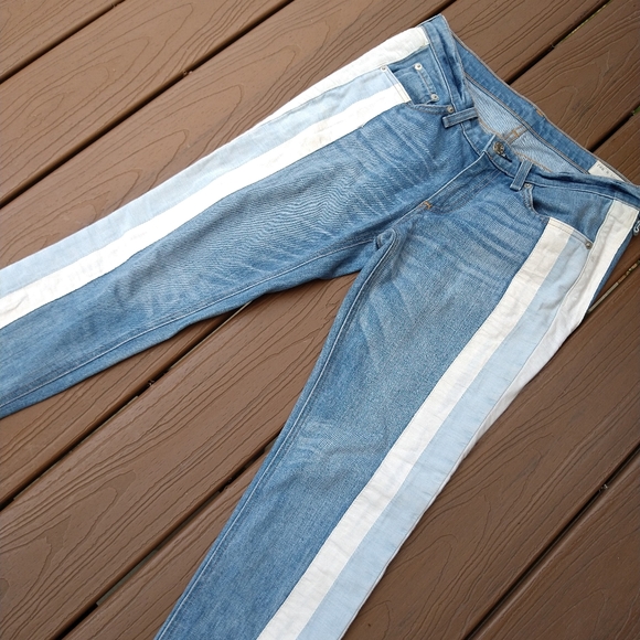 RAG & BONE skinny racer patchwork jeans 27 (D2) - Picture 5 of 13